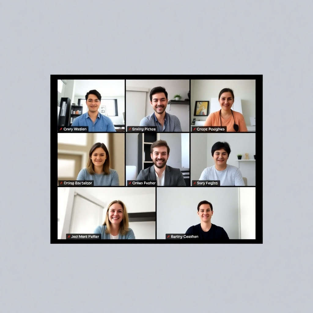 online webinar with multiple participants