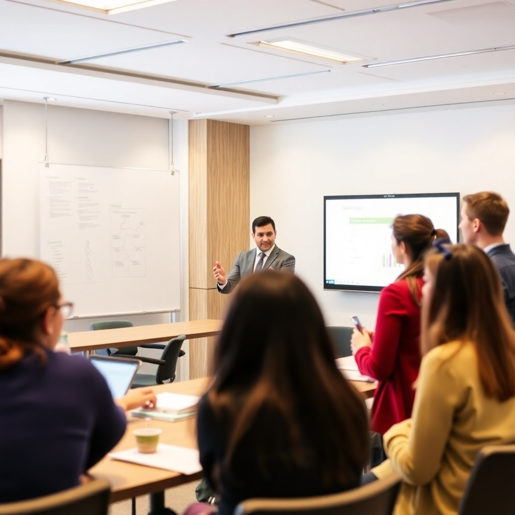 business training workshop with interactive activities